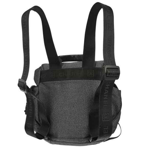 Chanel Black Silver Canvas Sport Line Backpack 126568 main image 8